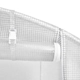 vidaXL Serre avec cadre en acier blanc 36 m² 6x6x2,85 m