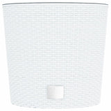vidaXL Jardinière et intérieur amovible blanc 15 /15,3 L rotin PP