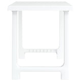 vidaXL Table de camping blanc 79x56x64 cm PP aspect de bois