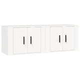 vidaXL Meubles TV muraux 2 pcs noir 57x34,5x40 cm