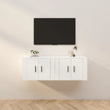 vidaXL Meubles TV muraux 2 pcs noir 57x34,5x40 cm