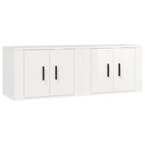 vidaXL Meubles TV muraux 2 pcs noir 57x34,5x40 cm