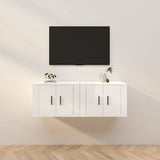 vidaXL Meubles TV muraux 2 pcs noir 57x34,5x40 cm