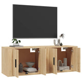 vidaXL Meubles TV muraux 2 pcs noir 57x34,5x40 cm