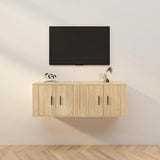 vidaXL Meubles TV muraux 2 pcs noir 57x34,5x40 cm