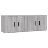 vidaXL Meubles TV muraux 2 pcs noir 57x34,5x40 cm
