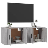vidaXL Meubles TV muraux 2 pcs noir 57x34,5x40 cm