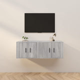 vidaXL Meubles TV muraux 2 pcs noir 57x34,5x40 cm