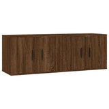 vidaXL Meubles TV muraux 2 pcs noir 57x34,5x40 cm