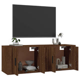 vidaXL Meubles TV muraux 2 pcs noir 57x34,5x40 cm