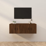 vidaXL Meubles TV muraux 2 pcs noir 57x34,5x40 cm