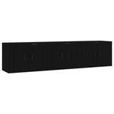 vidaXL Meubles TV muraux 2 pcs noir 57x34,5x40 cm