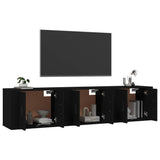 vidaXL Meubles TV muraux 2 pcs noir 57x34,5x40 cm