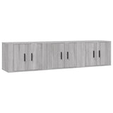 vidaXL Meubles TV muraux 2 pcs noir 57x34,5x40 cm