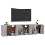 vidaXL Meubles TV muraux 2 pcs noir 57x34,5x40 cm