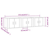 vidaXL Meubles TV muraux 2 pcs noir 57x34,5x40 cm