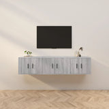 vidaXL Meubles TV muraux 2 pcs noir 57x34,5x40 cm