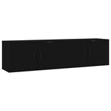 vidaXL Meubles TV muraux 2 pcs noir 57x34,5x40 cm