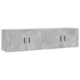 vidaXL Meubles TV muraux 2 pcs noir 57x34,5x40 cm
