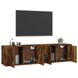 vidaXL Meubles TV muraux 2 pcs noir 57x34,5x40 cm