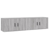 vidaXL Meubles TV muraux 2 pcs noir 57x34,5x40 cm