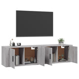 vidaXL Meubles TV muraux 2 pcs noir 57x34,5x40 cm