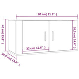 vidaXL Meubles TV muraux 2 pcs noir 57x34,5x40 cm