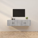 vidaXL Meubles TV muraux 2 pcs noir 57x34,5x40 cm
