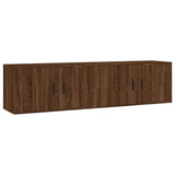 vidaXL Meubles TV muraux 2 pcs noir 57x34,5x40 cm