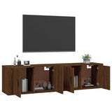 vidaXL Meubles TV muraux 2 pcs noir 57x34,5x40 cm