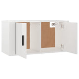 vidaXL Meubles TV muraux 2 pcs noir 57x34,5x40 cm