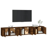 vidaXL Meubles TV muraux 2 pcs noir 57x34,5x40 cm