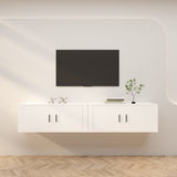 vidaXL Meubles TV muraux 2 pcs noir 57x34,5x40 cm