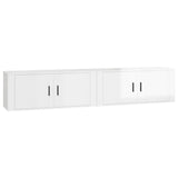 vidaXL Meubles TV muraux 2 pcs noir 57x34,5x40 cm