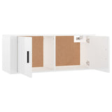 vidaXL Meubles TV muraux 2 pcs noir 57x34,5x40 cm
