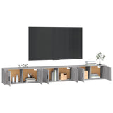 vidaXL Meubles TV muraux 2 pcs noir 57x34,5x40 cm