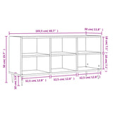 vidaXL Meuble TV chêne sonoma 103,5x30x50 cm bois d'ingénierie