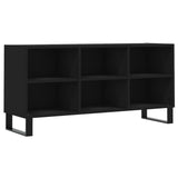 vidaXL Meuble TV noir 103,5x30x50 cm bois d'ingénierie