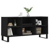 vidaXL Meuble TV noir 103,5x30x50 cm bois d'ingénierie
