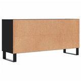 vidaXL Meuble TV noir 103,5x30x50 cm bois d'ingénierie