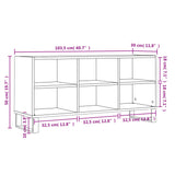 vidaXL Meuble TV noir 103,5x30x50 cm bois d'ingénierie
