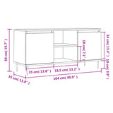 vidaXL Meuble TV chêne fumé 104x35x50 cm bois d'ingénierie
