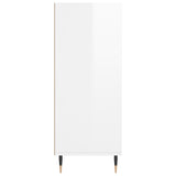 vidaXL Buffet haut blanc brillant 57x35x90 cm bois d'ingénierie