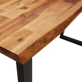 vidaXL Table console à live edge 140x40x80 cm bois d'acacia solide