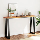 vidaXL Table console à live edge 140x40x80 cm bois d'acacia solide