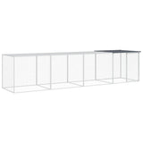 vidaXL Poulailler avec toit anthracite 403x98x90 cm acier galvanisé