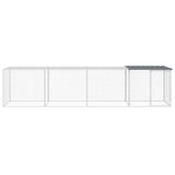 vidaXL Poulailler avec toit anthracite 403x98x90 cm acier galvanisé