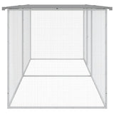 vidaXL Poulailler avec toit gris clair 203x98x90 cm acier galvanisé