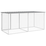 vidaXL Poulailler avec toit gris clair 203x98x90 cm acier galvanisé