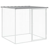 vidaXL Poulailler avec toit gris clair 203x98x90 cm acier galvanisé